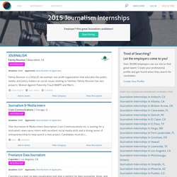 2015 Journalism Internships