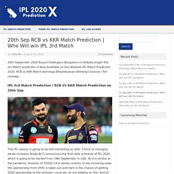 20th Sep RCB vs KKR Match Prediction
