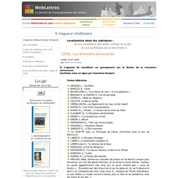 La rencontre amoureuse
