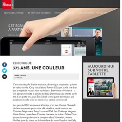 375 ans, une couleur