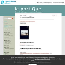2017 Le postcolonialisme