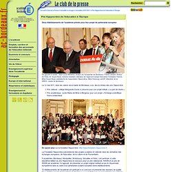 Prix Hippocrène de l'éducation à l'Europe