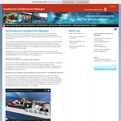 Homepage - Academisch Schrijfcentrum Nijmegen