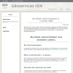 Accéder gratuitement à l’offre IGN