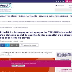 Priorité 2 : Accompagner et appuyer les TPE-PME à la conduite d’un dialogue social de qualité, levier essentiel d’amélioration des conditions de travail