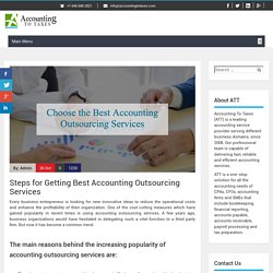 Steps for Getting Best Accounting Outsourcing Services