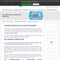 Accueillir un client en anglais