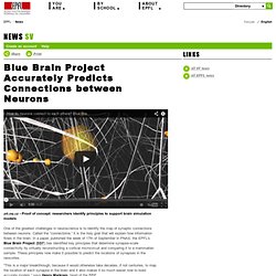 Blue Brain Project Accurately Predicts Connections between Neurons
