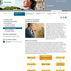 Les effets de l'acouphène - Siemens Hearing Instruments