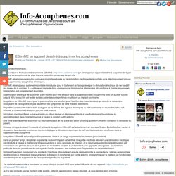 EStimME un appareil desstiné à supprimer les acouphènes