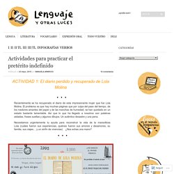 Actividades para practicar el pretérito indefinido