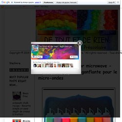 Activités pour le Préscolaire: DIY puffy paint recipe for microwave - Recette de peinture bouffie (ou peinture qui gonfle) pour le micro-ondes