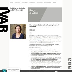 New roles and adaptations for young hospital volunteers