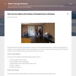 How You Can Address the Problem of Flooded Floors in Brisbane
