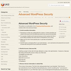 Advanced WordPress Security 