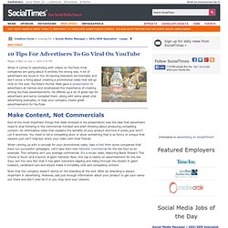 10 Tips For Advertisers To Go Viral On YouTube