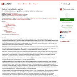 Hacia el internet de los agentes: Un modelo semántico para agentificar ecosistemas de internet de las cosas