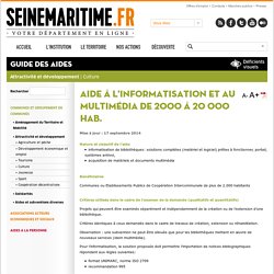 Aide à l'informatisation et au multimédia de 2000 à 20 000 hab.