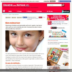 Aider un enfant à bien mémoriser