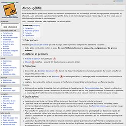 Alcool gélifié