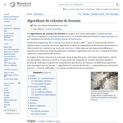 Algorithme de colonies de fourmis