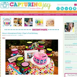 Alice in Wonderland Party~ Piper's First Birthday - Kristen Duke Photography