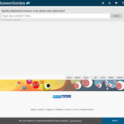 Quels aliments trouve-t-on dans une épicerie?...- Plant a Question, Grow Answers! Generate a live word cloud with your audience.