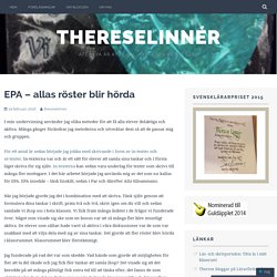 EPA – allas röster blir hörda – ThereseLinnér