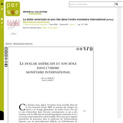 Le dollar américain et son rôle dans l’ordre monétaire international