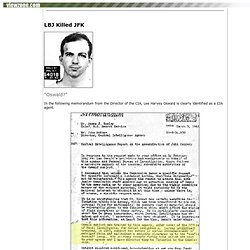 LBJ Killed JFK... American History and Politics