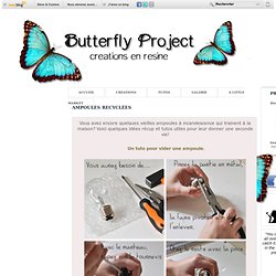 Ampoules recyclées - The Butterfly Project