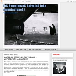 AGITPROV. CORNELIUS CASTORIADIS - AUTOGESTIÓN Y JERARQUÍA
