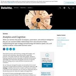 Analytics, Automation and Artificial Intelligence to Improve the Business Productivity