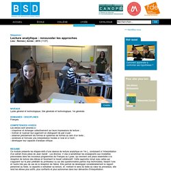 Lecture analytique : renouveler les approches