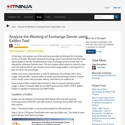 Analyze the Working of Exchange Server using ExMon Tool