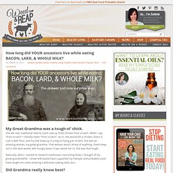 How long did YOUR ancestors live while eating BACON, LARD, & WHOLE MILK?