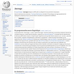 Ancrage