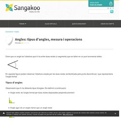 Angles: tipus d'angles, mesura i operacions - Temari matemàtiques