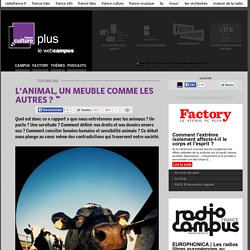L'ANIMAL, UN MEUBLE COMME LES AUTRES ?