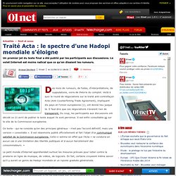 Le traité anticontrefaçon international Acta enfin dévoilé