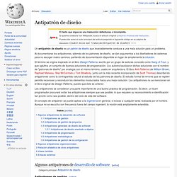 Antipatrón de diseño