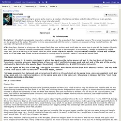 Apocalypse Part I Chapter 1, a harry potter fanfic