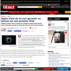 Apple vient de se voir garantir un brevet sur son premier iPad