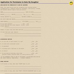 Application for Permission to Date My Daughter