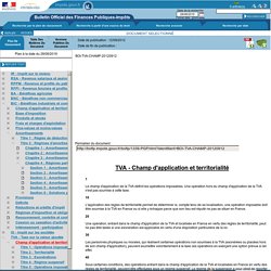 Champ d'application et territorialité