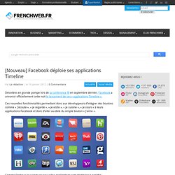 [Nouveau] Facebook déploie ses applications Timeline