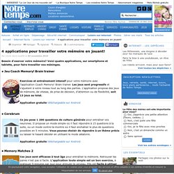 4 applications pour travailler votre mémoire en jouant!