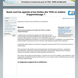Quels sont les apports et les limites des TICE en matière d’apprentissage ?