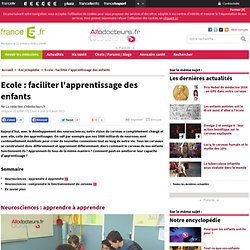 Ecole : faciliter l'apprentissage des enfants