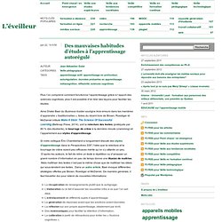 Des mauvaises habitudes d’études à l’apprentissage autorégulé